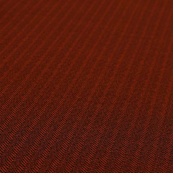 Kirkwall Herringbone Furnishing Fabric In Dark Red Colour - Handmade Cushions