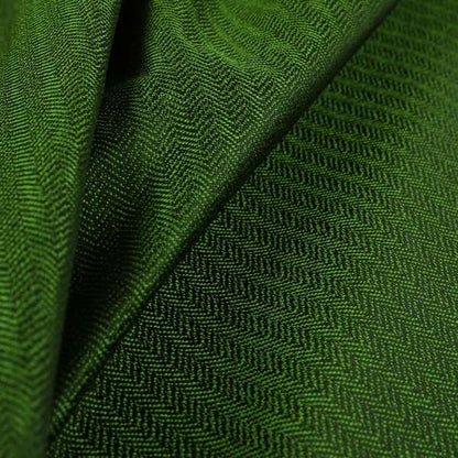 Kirkwall Herringbone Furnishing Fabric In Dark Green Colour - Made To Measure Curtains