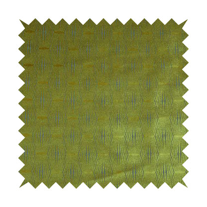 Kyoto Argyle Geometric Pattern Velvet Fabric In Yellow Colour - Made To Measure Curtains