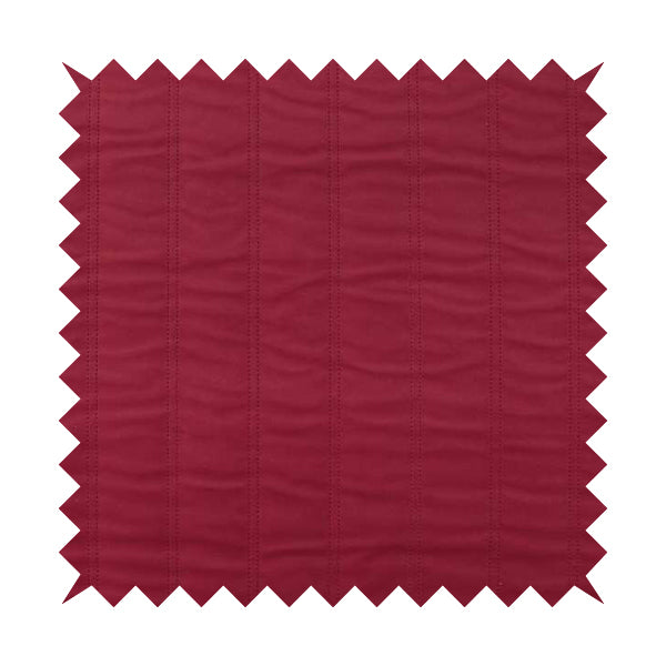 Lahore Fluted Stitched Quilted Raspberry Red Pink Velvet Soft Upholstery Furnishing Fabric - Handmade Cushions