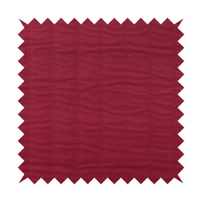 Lahore Fluted Stitched Quilted Raspberry Red Pink Velvet Soft Upholstery Furnishing Fabric - Handmade Cushions