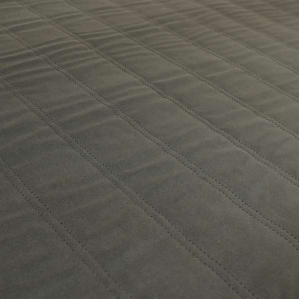 Lahore Fluted Stitched Quilted Grey Velvet Soft Upholstery Furnishing Fabric - Handmade Cushions