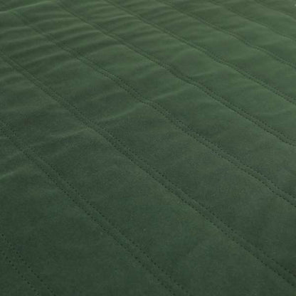 Lahore Fluted Stitched Quilted Green Velvet Soft Upholstery Furnishing Fabric - Handmade Cushions