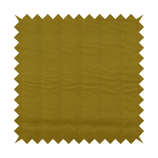 Lahore Fluted Stitched Quilted Golden Yellow Velvet Soft Upholstery Furnishing Fabric