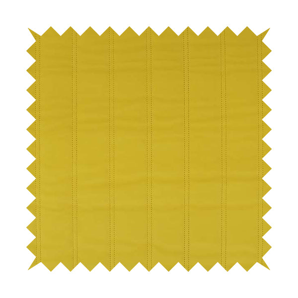 Lahore Fluted Stitched Quilted Lemon Yellow Velvet Soft Upholstery Furnishing Fabric - Handmade Cushions