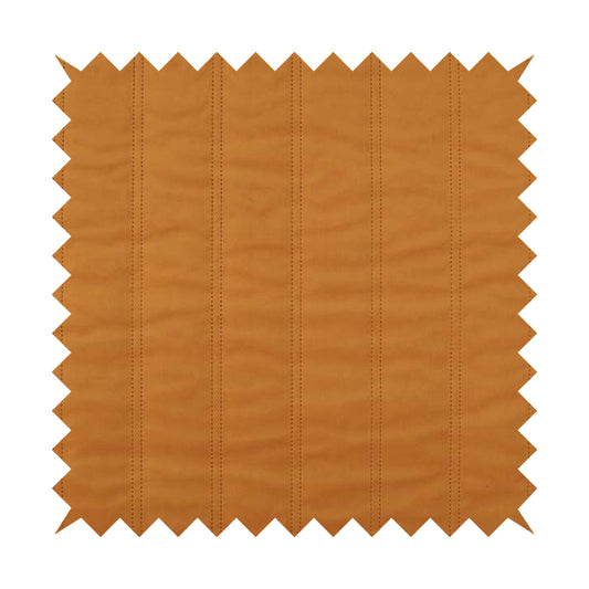 Lahore Fluted Stitched Quilted Orange Velvet Soft Upholstery Furnishing Fabric