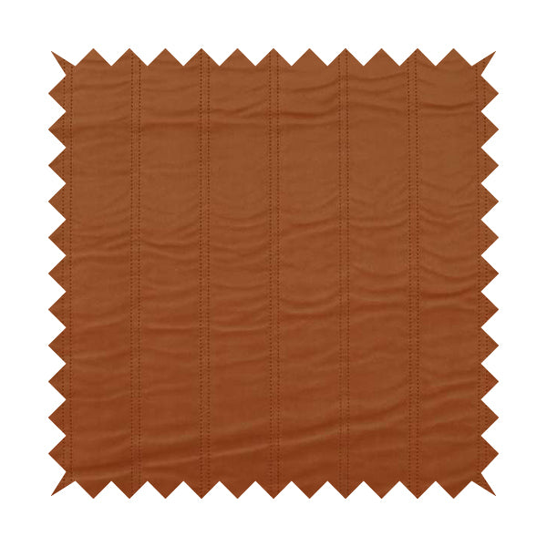 Lahore Fluted Stitched Quilted Burnt Orange Velvet Soft Upholstery Furnishing Fabric - Handmade Cushions