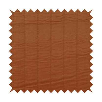 Lahore Fluted Stitched Quilted Burnt Orange Velvet Soft Upholstery Furnishing Fabric - Handmade Cushions