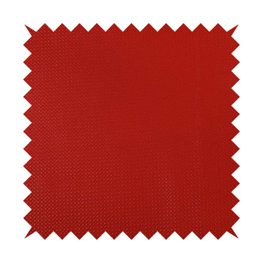 Lattice Quilted Textured Faux Leather Red Vinyl Upholstery Fabric