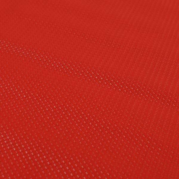 Lattice Quilted Textured Faux Leather Red Vinyl Upholstery Fabric