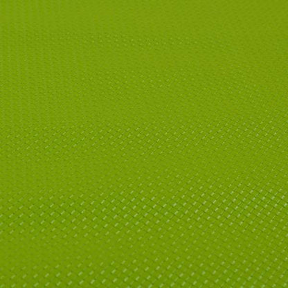 Lattice Quilted Textured Faux Leather Lime Green Vinyl Upholstery Fabric