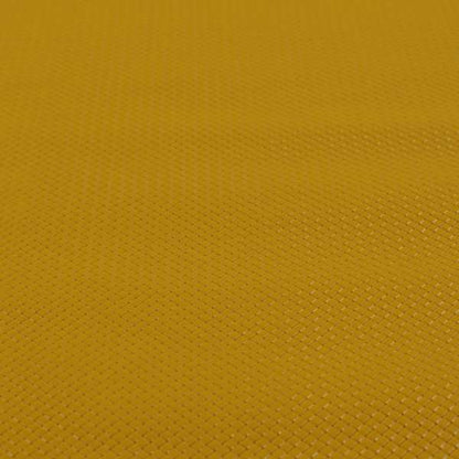 Lattice Quilted Textured Faux Leather Yellow Vinyl Upholstery Fabric