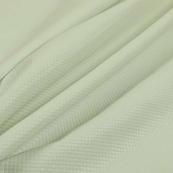 Lattice Quilted Textured Faux Leather White Vinyl Upholstery Fabric