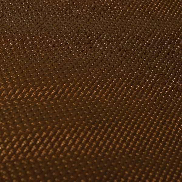 Lattice Quilted Textured Faux Leather Copper Shiny Brown Vinyl Upholstery Fabric
