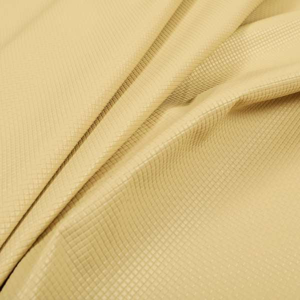 Lattice Quilted Textured Faux Leather Beige Vinyl Upholstery Fabric