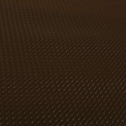 Lattice Quilted Textured Faux Leather Brown Vinyl Upholstery Fabric