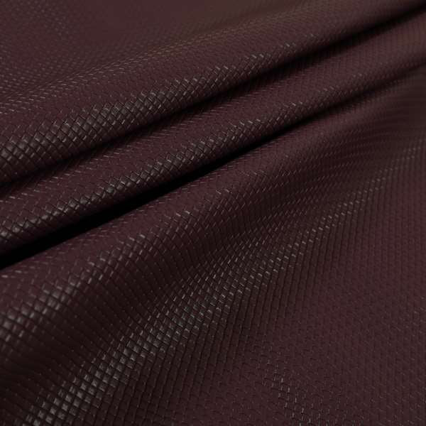 Lattice Quilted Textured Faux Leather Purple Vinyl Upholstery Fabric