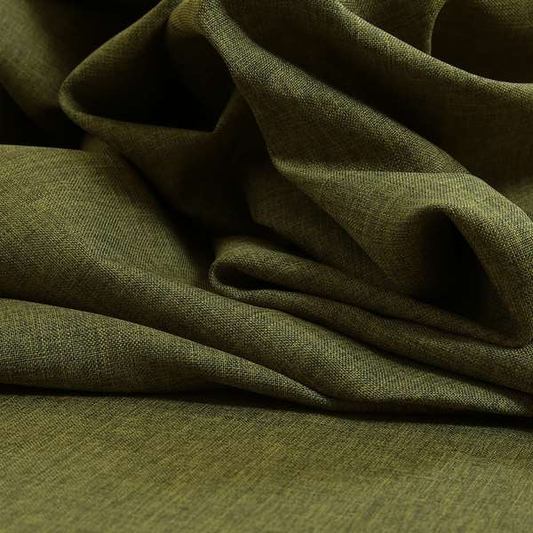 Lauren Hardwearing Linen Effect Chenille Upholstery Furnishing Fabric Green Grass Colour