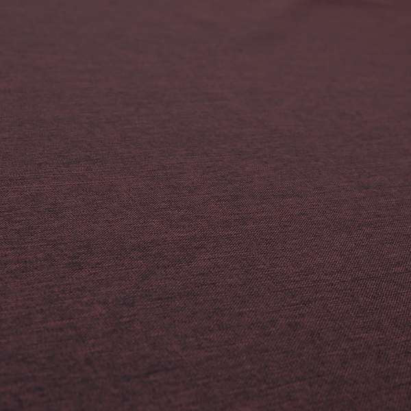 Lauren Hardwearing Linen Effect Chenille Upholstery Furnishing Fabric Wine Colour