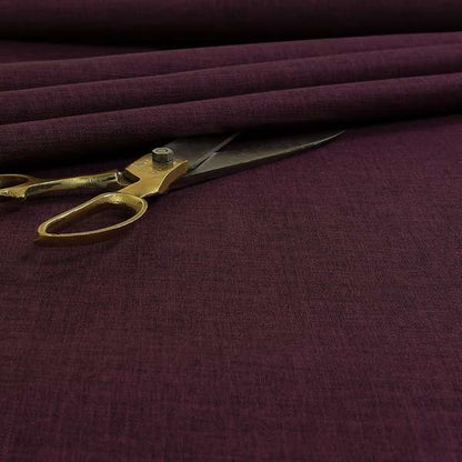 Lauren Hardwearing Linen Effect Chenille Upholstery Furnishing Fabric Purple Colour - Handmade Cushions