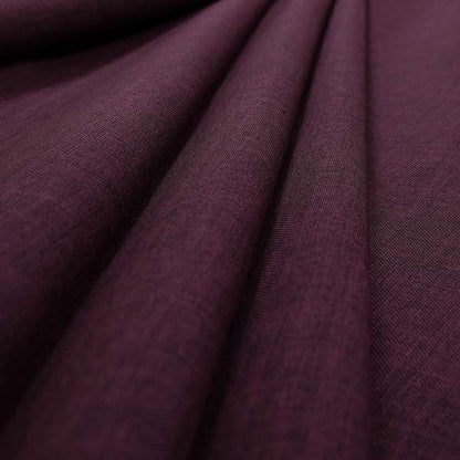 Lauren Hardwearing Linen Effect Chenille Upholstery Furnishing Fabric Purple Colour - Roman Blinds