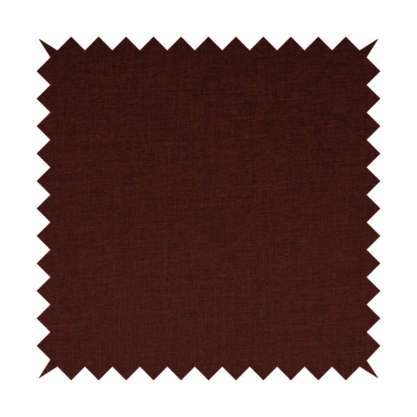 Lauren Hardwearing Linen Effect Chenille Upholstery Furnishing Fabric Burgundy Colour - Roman Blinds