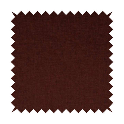 Lauren Hardwearing Linen Effect Chenille Upholstery Furnishing Fabric Burgundy Colour - Roman Blinds