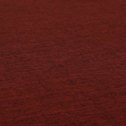 Lauren Hardwearing Linen Effect Chenille Upholstery Furnishing Fabric Burgundy Colour - Made To Measure Curtains