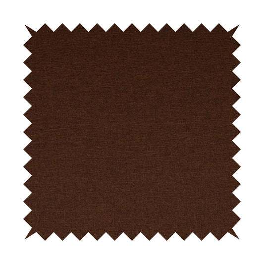 Lauren Hardwearing Linen Effect Chenille Upholstery Furnishing Fabric Rust Orange Colour