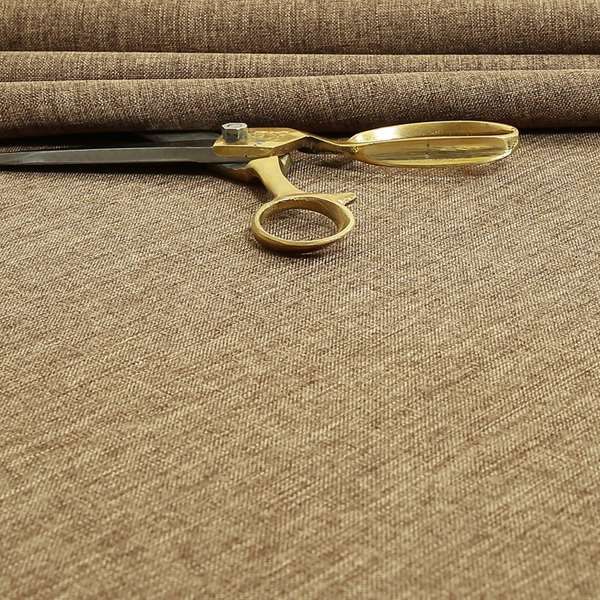 Lauren Hardwearing Linen Effect Chenille Upholstery Furnishing Fabric Taupe Colour - Roman Blinds