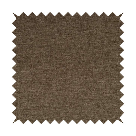 Lauren Hardwearing Linen Effect Chenille Upholstery Furnishing Fabric Brown Colour