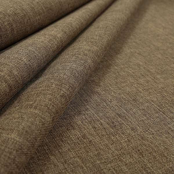 Lauren Hardwearing Linen Effect Chenille Upholstery Furnishing Fabric Brown Colour - Made To Measure Curtains