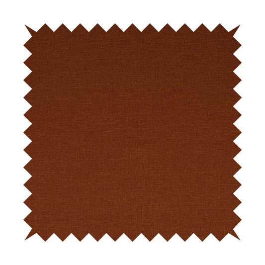 Lauren Hardwearing Linen Effect Chenille Upholstery Furnishing Fabric Orange Colour