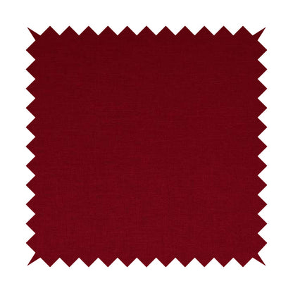 Lauren Hardwearing Linen Effect Chenille Upholstery Furnishing Fabric Red Colour - Roman Blinds