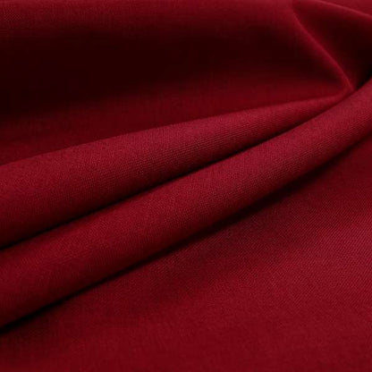 Lauren Hardwearing Linen Effect Chenille Upholstery Furnishing Fabric Red Colour - Roman Blinds