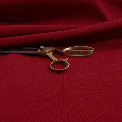 Lauren Hardwearing Linen Effect Chenille Upholstery Furnishing Fabric Red Colour