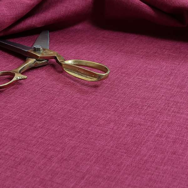 Lauren Hardwearing Linen Effect Chenille Upholstery Furnishing Fabric Pink Colour