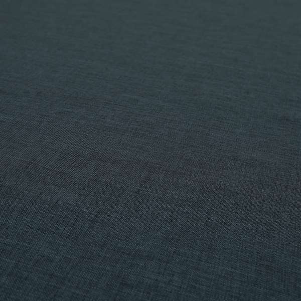 Lauren Hardwearing Linen Effect Chenille Upholstery Furnishing Fabric Denim Blue Colour - Roman Blinds