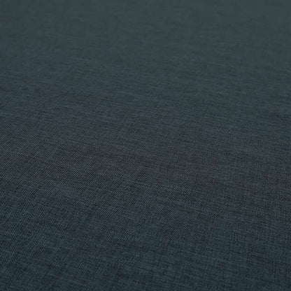 Lauren Hardwearing Linen Effect Chenille Upholstery Furnishing Fabric Denim Blue Colour - Roman Blinds