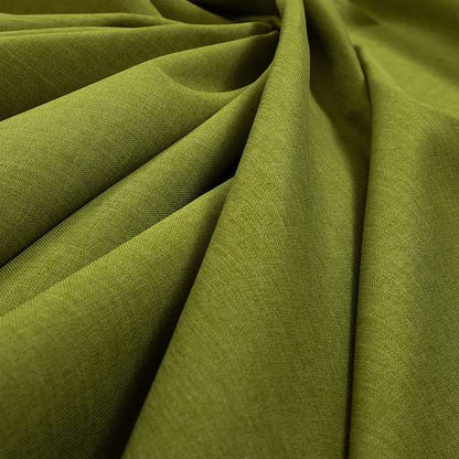 Lauren Hardwearing Linen Effect Chenille Upholstery Furnishing Fabric Lime Green Colour - Roman Blinds
