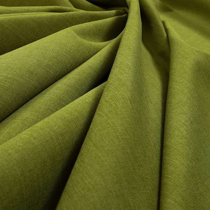 Lauren Hardwearing Linen Effect Chenille Upholstery Furnishing Fabric Lime Green Colour - Made To Measure Curtains