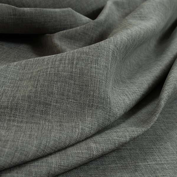 Lauren Hardwearing Linen Effect Chenille Upholstery Furnishing Fabric Silver Grey Colour - Roman Blinds