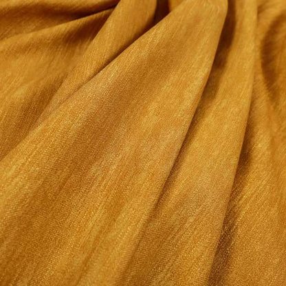 Levi Soft Cotton Textured Faux Leather In Golden Yellow Colour Upholstery Fabrics