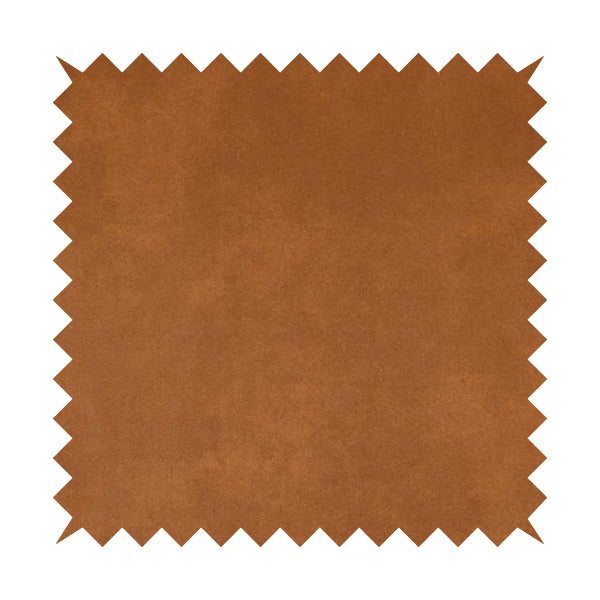 Lisbon Faux Suede Leatherette Finish Upholstery Fabric In Rust Tan Colour - Handmade Cushions