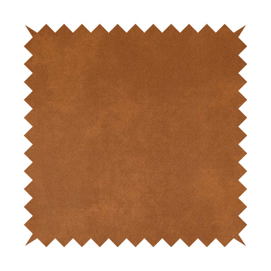 Lisbon Faux Suede Leatherette Finish Upholstery Fabric In Rust Tan Colour
