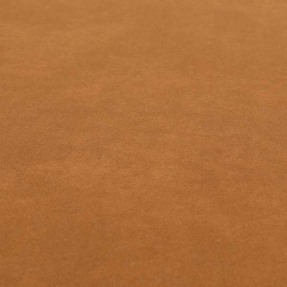 Lisbon Faux Suede Leatherette Finish Upholstery Fabric In Rust Tan Colour - Roman Blinds