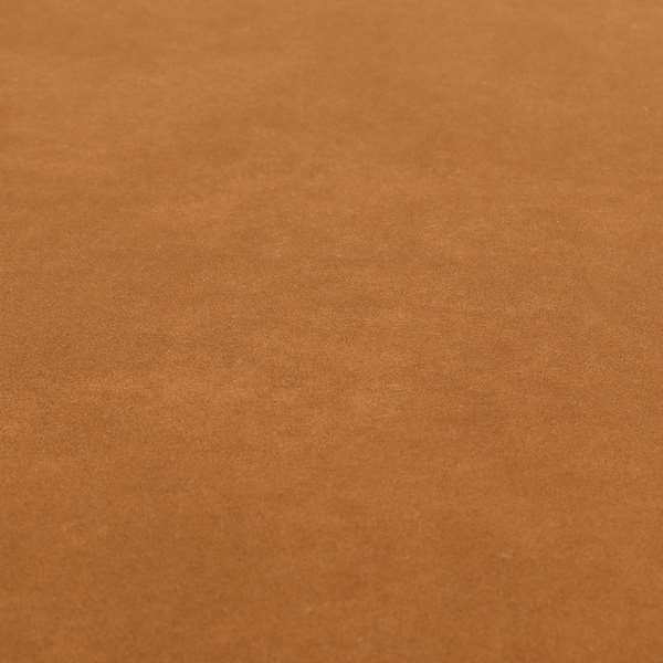 Lisbon Faux Suede Leatherette Finish Upholstery Fabric In Rust Tan Colour