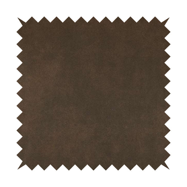 Lisbon Faux Suede Leatherette Finish Upholstery Fabric In Dark Brown Colour - Roman Blinds