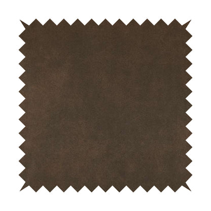 Lisbon Faux Suede Leatherette Finish Upholstery Fabric In Dark Brown Colour - Roman Blinds