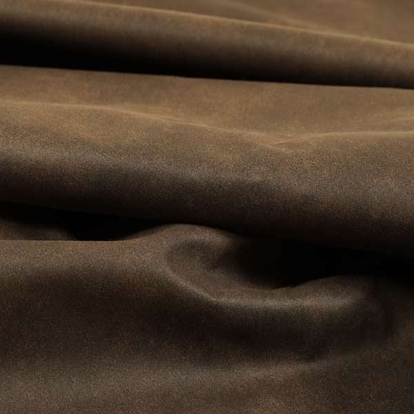 Lisbon Faux Suede Leatherette Finish Upholstery Fabric In Dark Brown Colour - Handmade Cushions